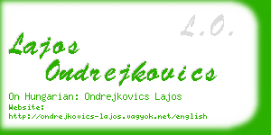 lajos ondrejkovics business card